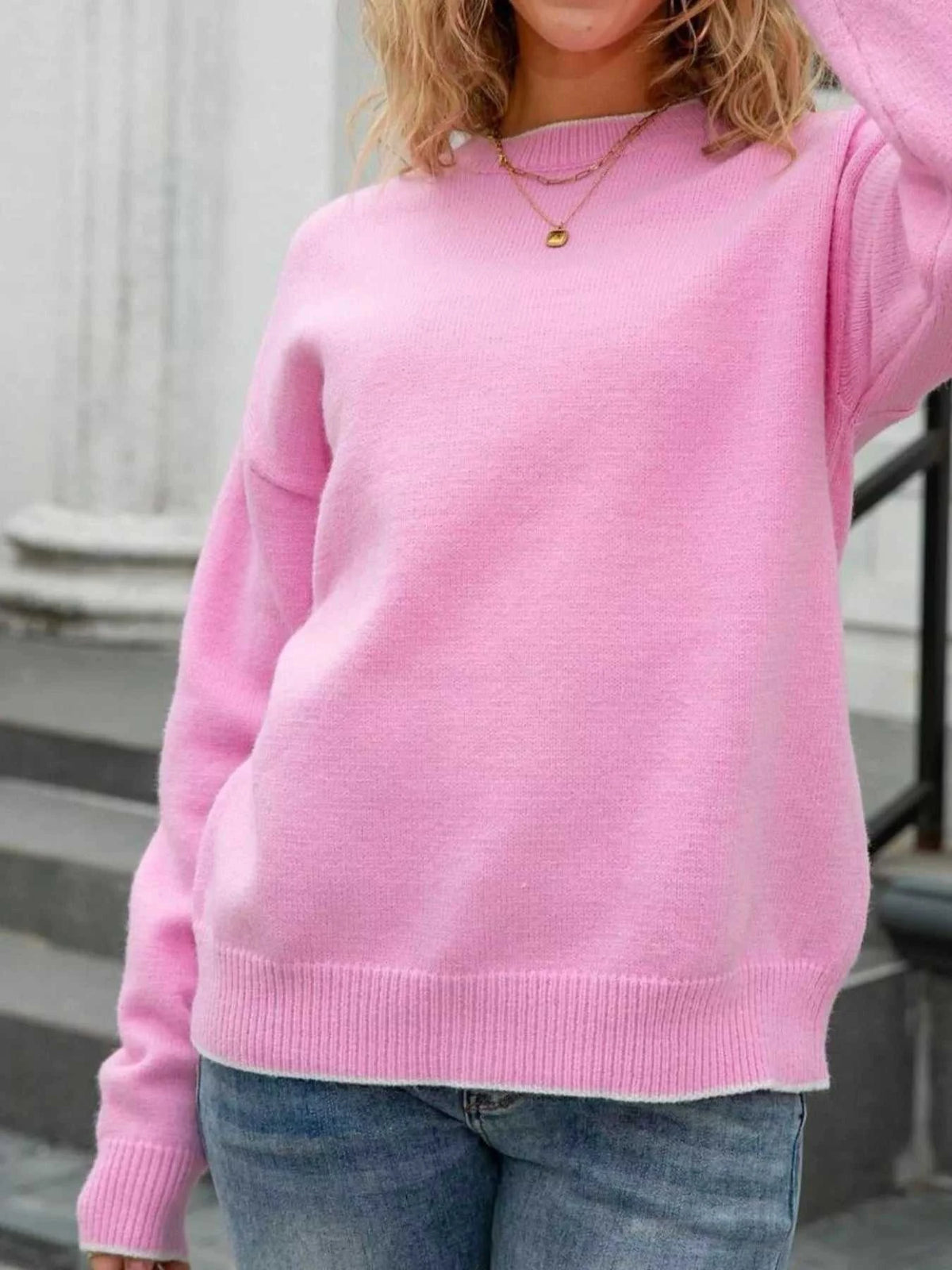 Bow-Back Round Neck Sweater 100100213486101 49 Affordable Fashion Under $100 Jerry's Apparel 