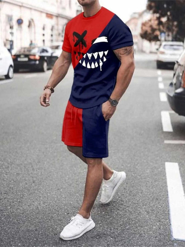 Men's Full Size Gradient Color Casual Tee and Shorts Plus Size Set 100400156124875 29 Affordable Fashion Under $100 Jerry's Apparel 