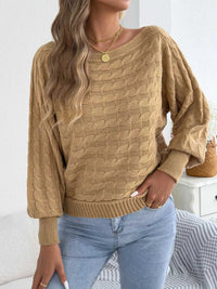Cable Knit Boat Neck Sweater 101002602212115 36 Affordable Fashion Under $100 Jerry's Apparel 