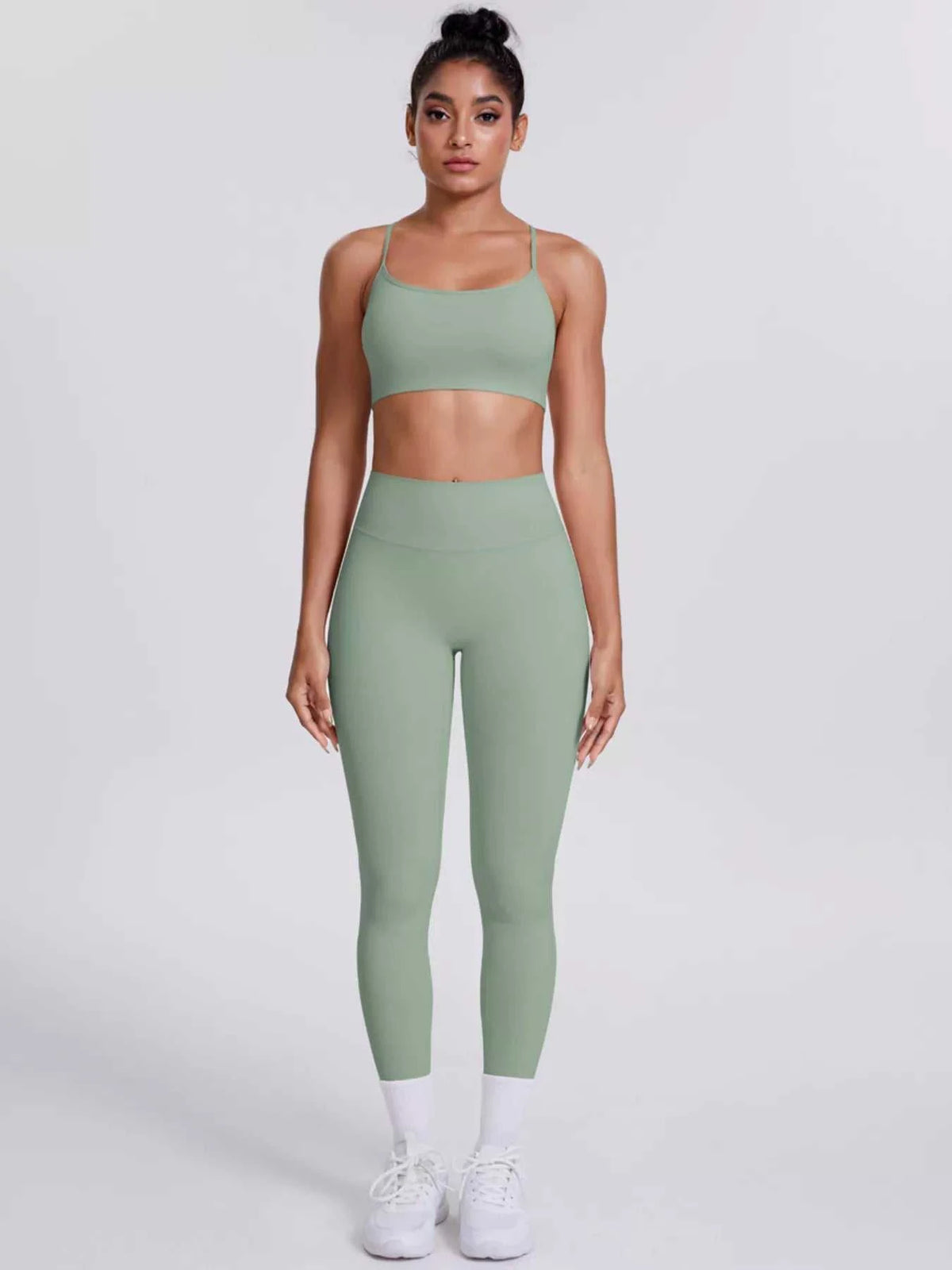 Criss-Cross Back Cami and Leggings Active Set 101006319091881 80 Affordable Fashion Under $100 Jerry's Apparel 