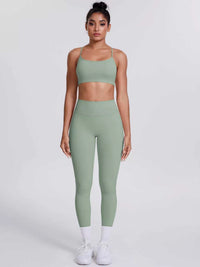 Criss-Cross Back Cami and Leggings Active Set 101006319091881 80 Affordable Fashion Under $100 Jerry's Apparel 
