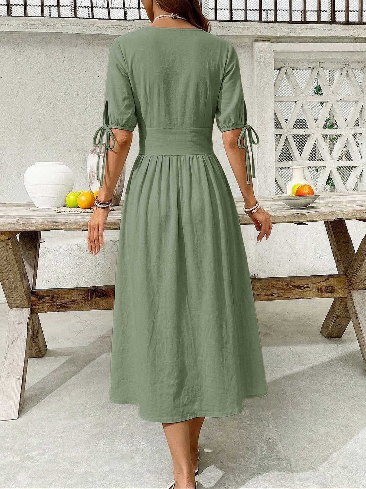 Button-Down Short Sleeve Midi Dress 100100773551026 41 Women's Midi Dress Affordable Boutique Dresses Under $50 Jerry's Apparel 