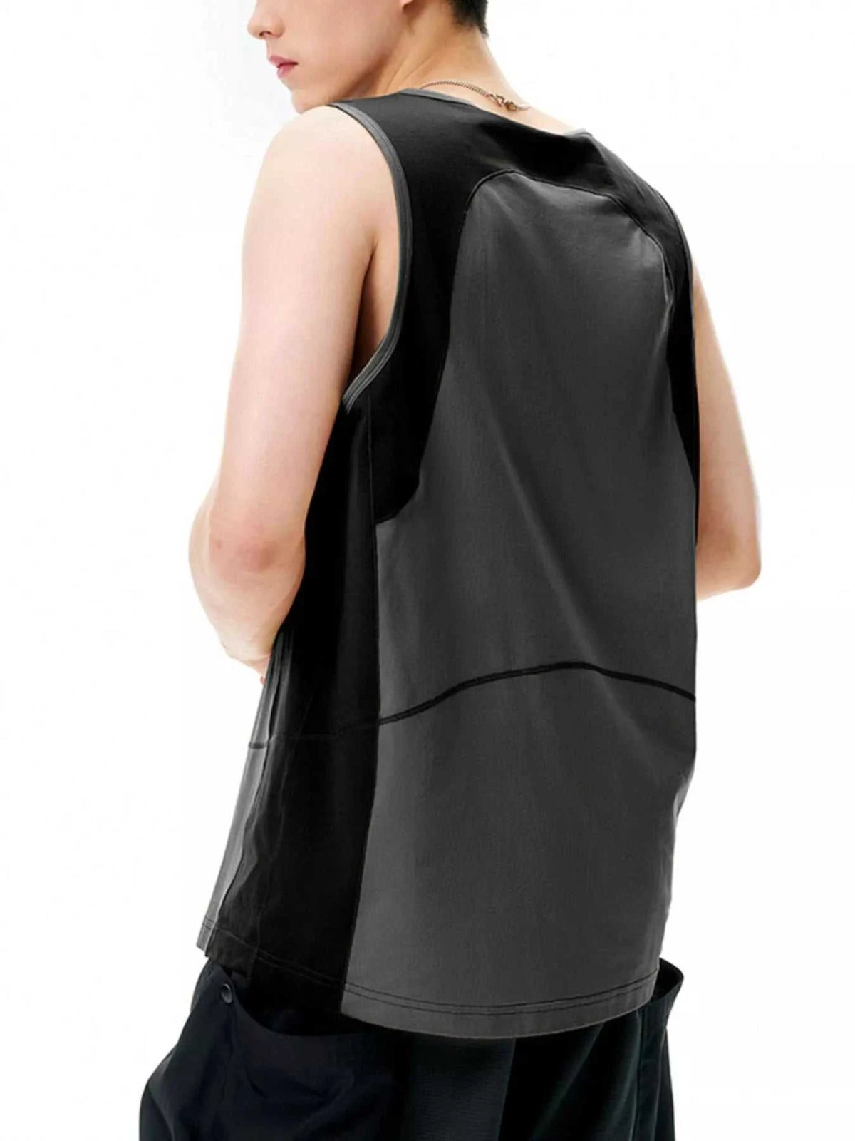Men's Color Block Round Neck Tank 100400253160101 76 Affordable Fashion Under $100 Jerry's Apparel 