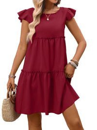 Ruffle Sleeve Tiered Mini Dress 100100406659839 28 Affordable Fashion Under $100 Jerry's Apparel 
