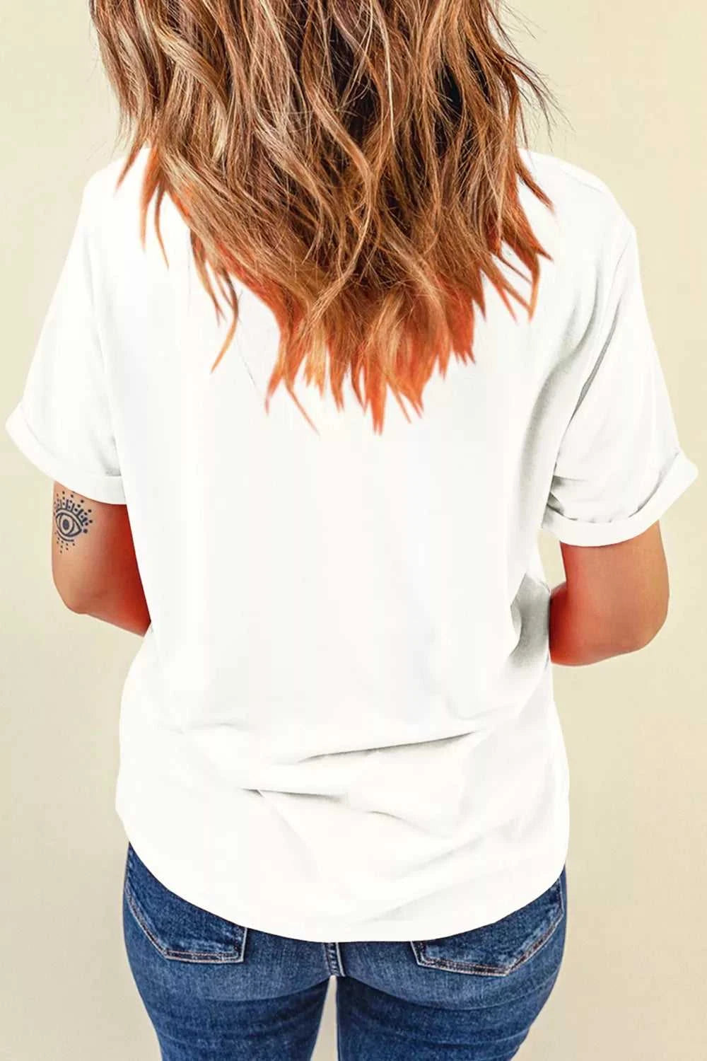 USA Lettering Bow Embroidered T Shirt 100100430685063 45 Affordable Fashion Under $100 Jerry's Apparel 