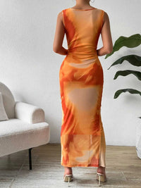 Honey Slit Round Neck Midi Tank Dress 100100998771132 32 Affordable Fashion Under $100 Jerry's Apparel 