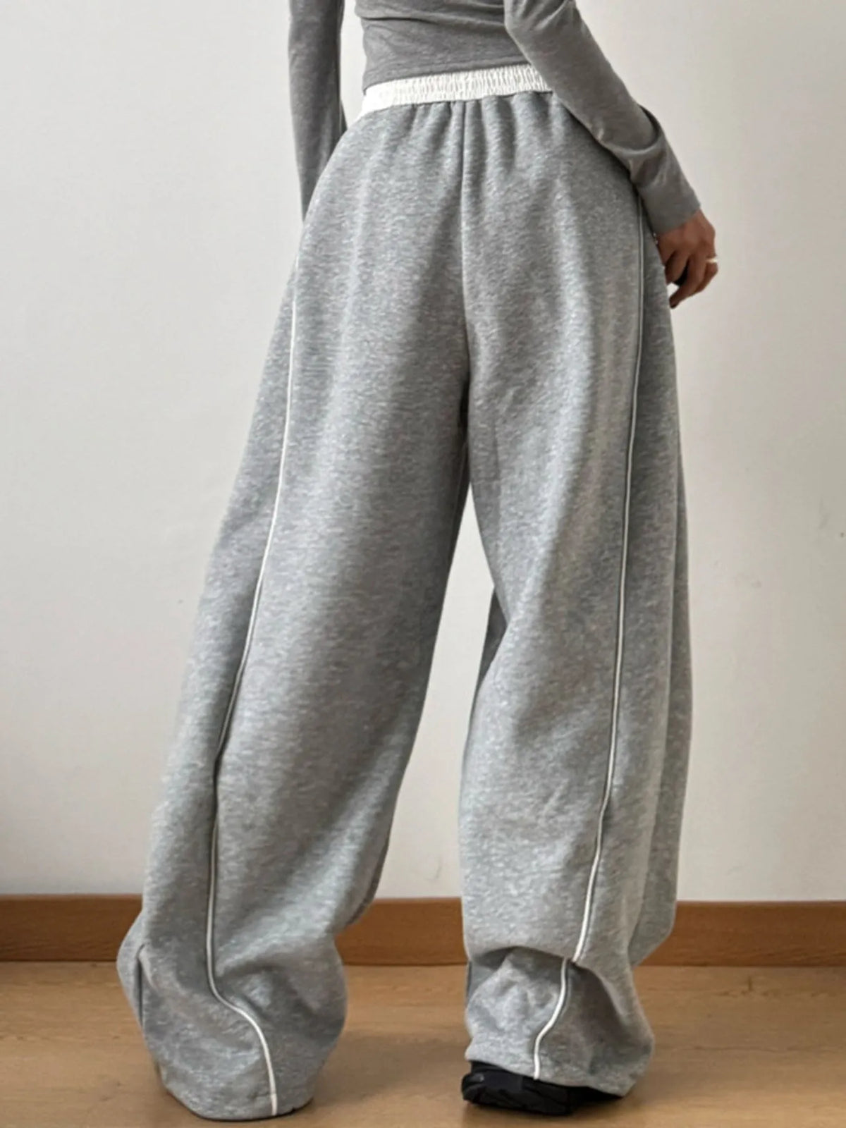 Drawstring Wide Leg Pants