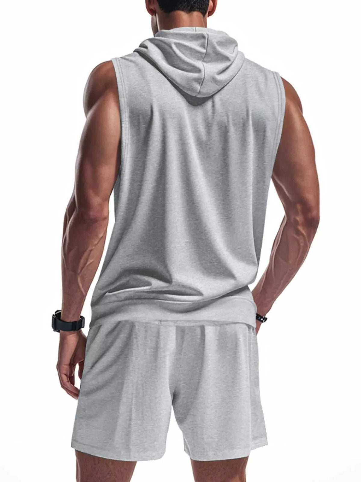 Men's Full Size Zip Up Sleeveless Hoodie & Shorts Set Plus Size 100400468664243 39 Affordable Fashion Under $100 Jerry's Apparel 