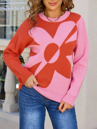Floral Pattern Color Block Sweater 100100785129013 44 Affordable Fashion Under $100 Jerry's Apparel 