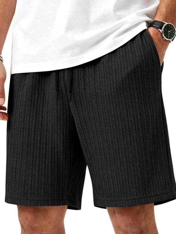 Men's Full Size Casual Texture Drawstring Shorts Plus Size 104001974250005 33 Affordable Fashion Under $100 Jerry's Apparel 