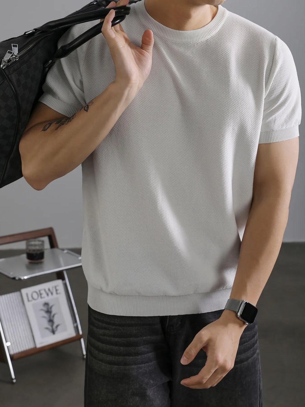 Men's Full Size Classic Crew Neck Basic T-Shirt Plus Size