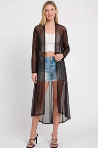 Zenana Mesh Open Front Cardigan 100100086621407 22 Affordable Fashion Under $100 Jerry's Apparel 