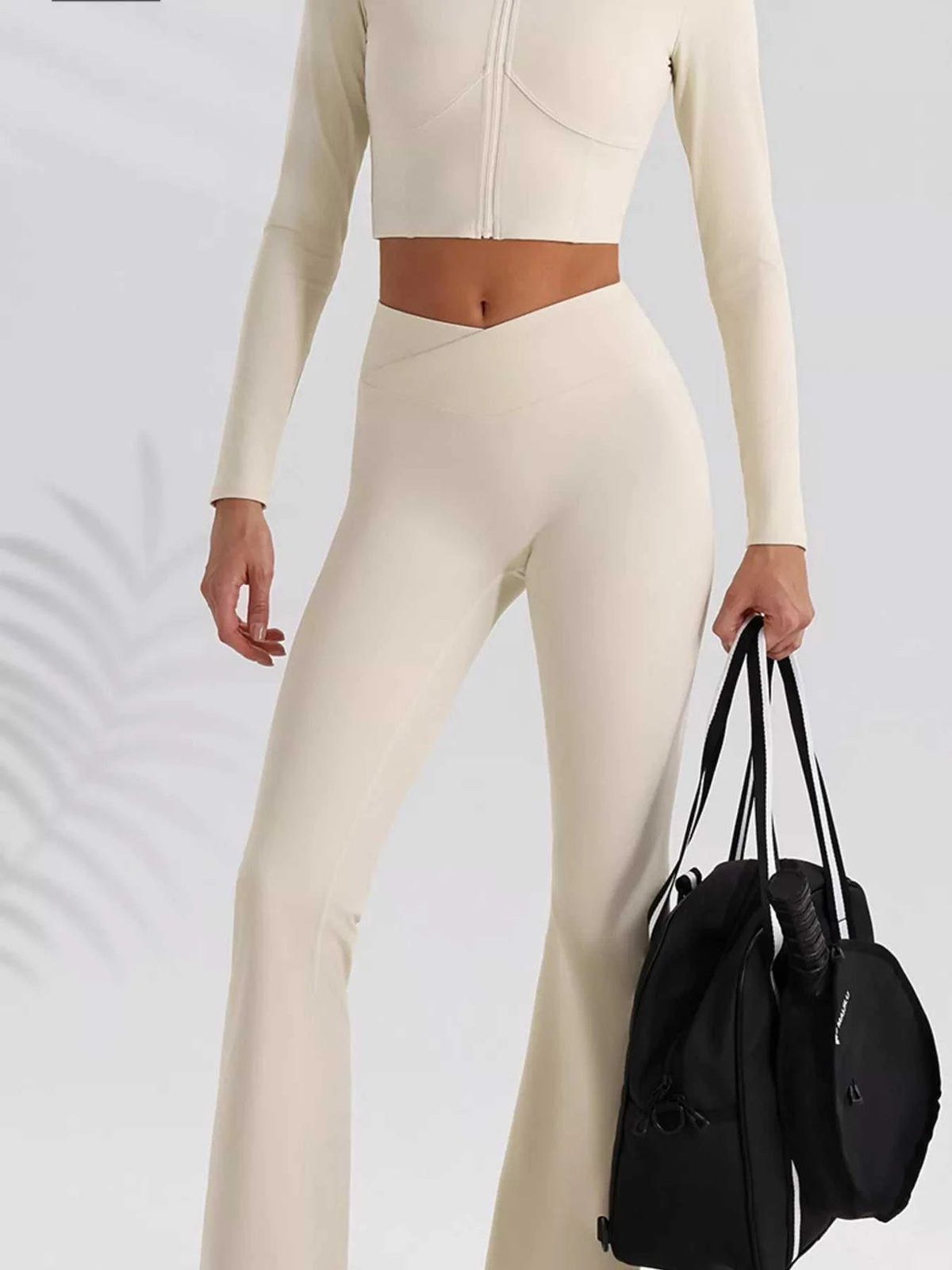 Seamless Criss-Cross V-Neck Tank and Leggings Active Set 101006885753799 113 Comfortable Weekend Sets Jerry's Apparel 