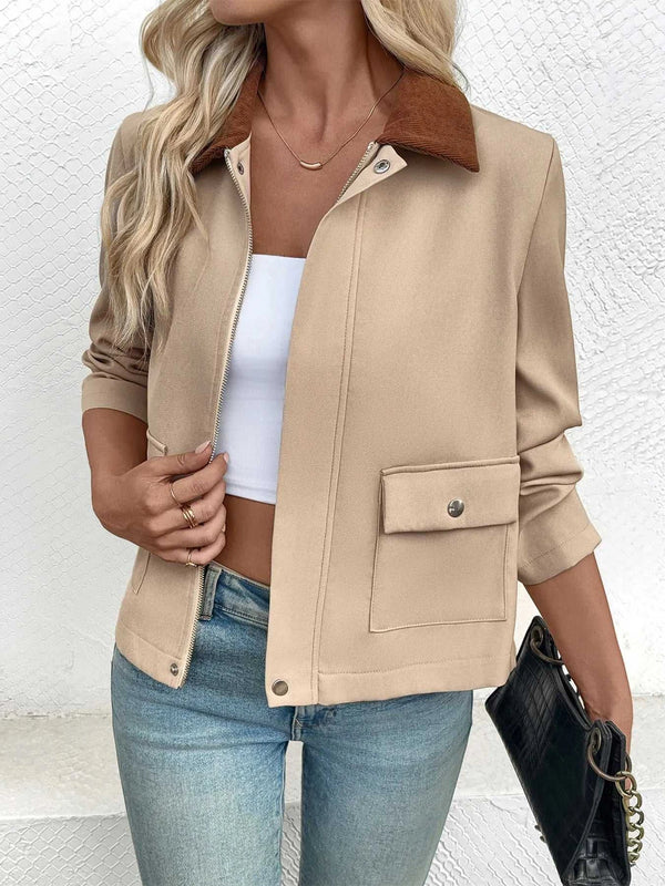 Zip Up Long Sleeve Jacket 100100956814781 66 Affordable Fashion Under $100 Jerry's Apparel 