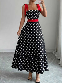 Polka Dot Tie Strap Maxi Dress 100100434641538 37 Gifts for Her Jerry's Apparel 