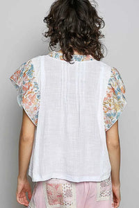 POL V-Neck Floral Ruffle Sleeve Blouse 100100409141709 62 Affordable Fashion Under $100 Jerry's Apparel 