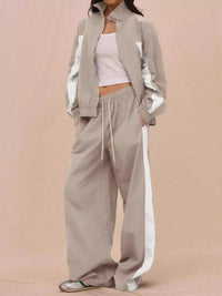 Color-Block Tracksuit and Wide-Leg Pants Set 100100146894386 85 Affordable Fashion Under $100 Jerry's Apparel 
