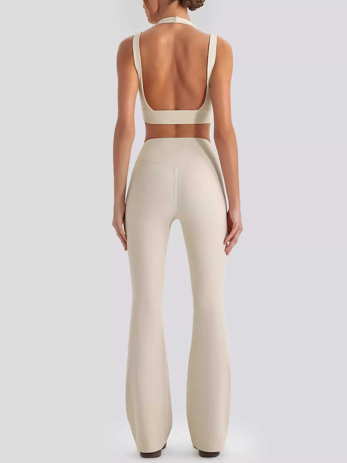 Seamless Criss-Cross V-Neck Tank and Leggings Active Set 101006885753799 113 Comfortable Weekend Sets Jerry's Apparel 