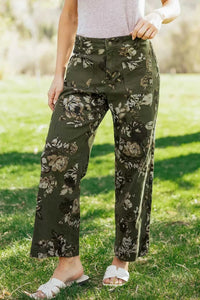 Vintage Style Floral Print High Waist Wide Leg Jeans 100100212050078 65 Affordable Fashion Under $100 Jerry's Apparel 