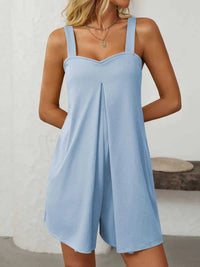 Mandy Sweetheart Neck Wide Strap Romper with Pockets 100100323171551 26 Affordable Fashion Under $100 Jerry's Apparel 