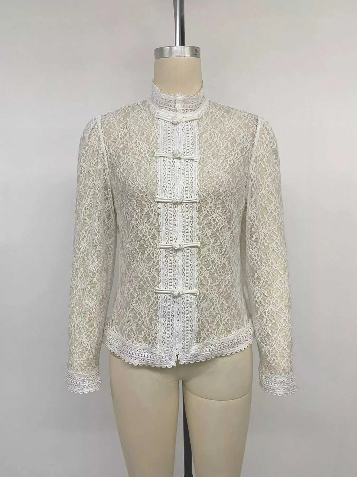 Lace Chinese Style Button Shirt 101001424924412 46 Affordable Fashion Under $100 Jerry's Apparel 