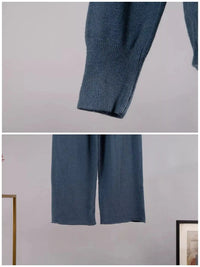 Polo Collar Top and Wide-Leg Pants Set 101001876960393 74 Affordable Fashion Under $100 Jerry's Apparel 