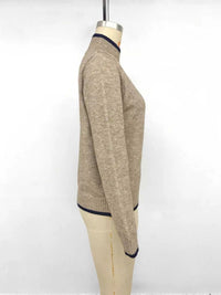 Cozy Mock Neck Sweater with Contrast Trim 100100811272855 41 Women's Sweaters and Knitwear Jerry's Apparel 