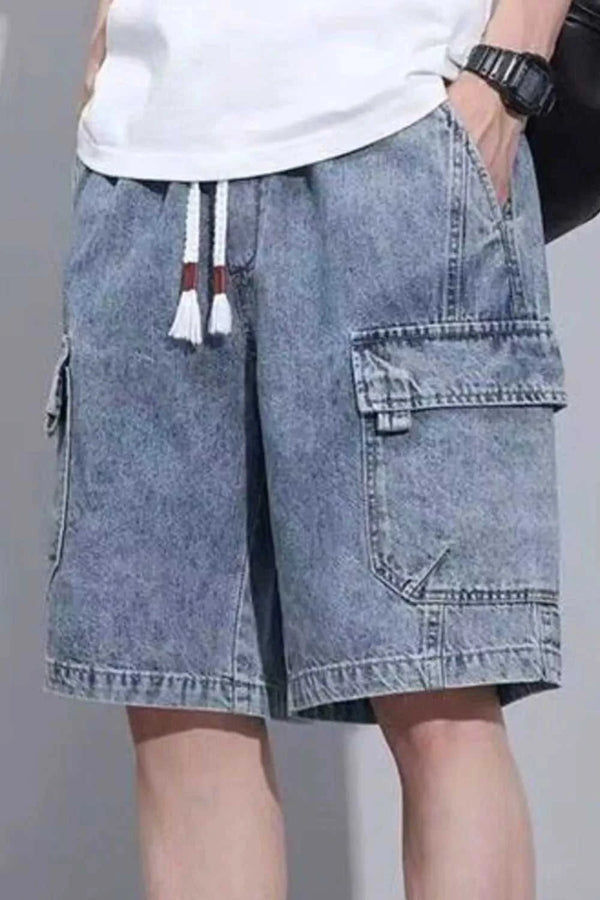 Men's Plus Size Vintage Wash Cargo Denim Shorts 100400856631129 36 Affordable Fashion Under $100 Jerry's Apparel 