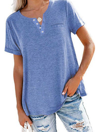 Full Size Casual Button-Front Pocket T-Shirt Plus Size 100100332926405 27 Affordable Fashion Under $100 Jerry's Apparel 