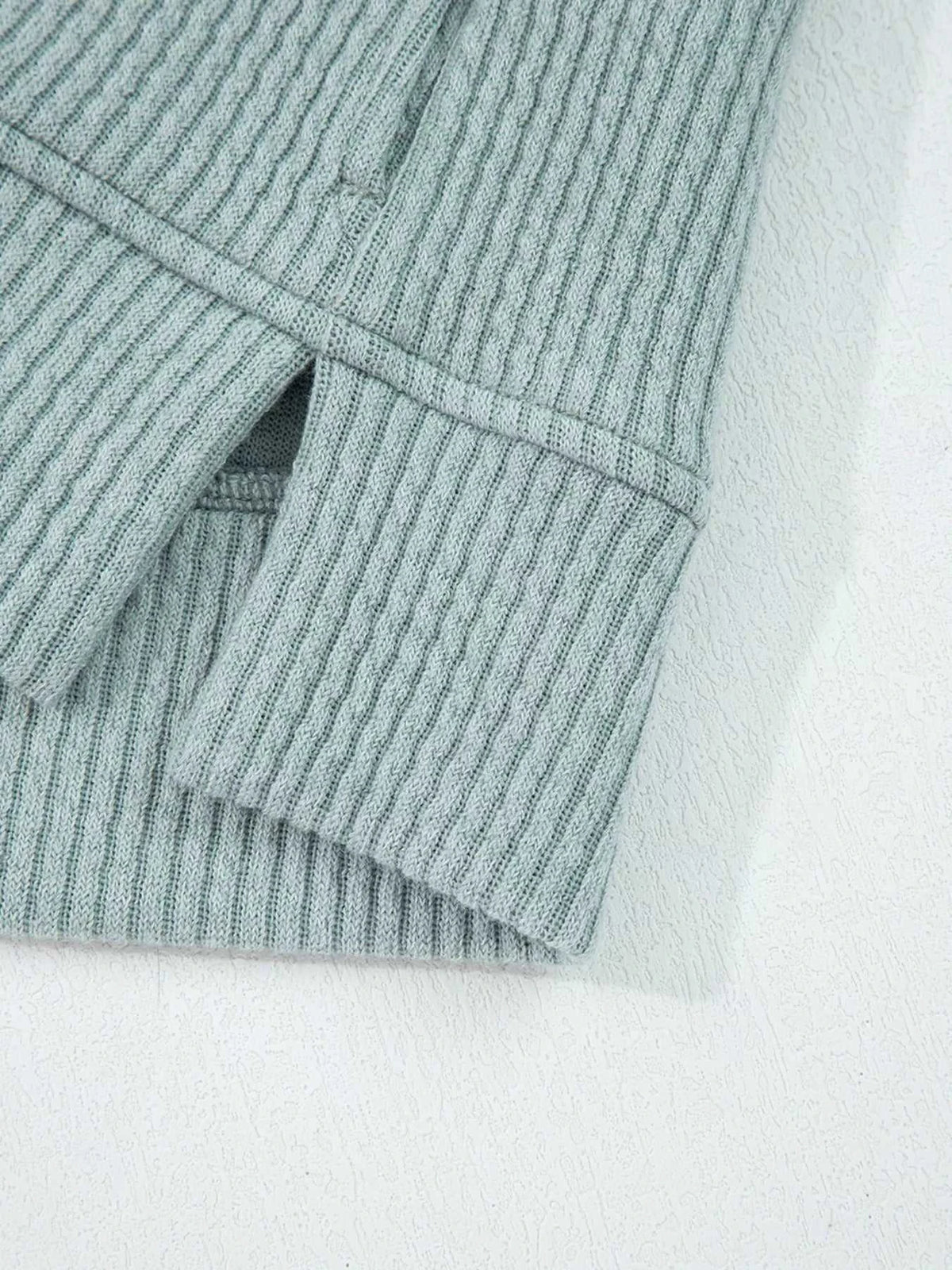 Ribbed Drop Shoulder Knit Hoodie 100100853787570 55 Affordable Fashion Under $100 Jerry's Apparel 