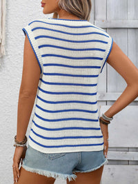Striped Knit Round Neck Sweater Vest 100100982200698 31 Affordable Fashion Under $100 Jerry's Apparel 