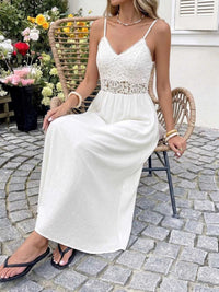 Lace V-Neck Flowy Maxi Dress 100100408001813 45 Affordable Fashion Under $100 Jerry's Apparel 