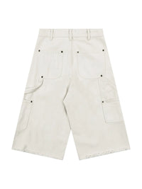 Men's Wide Leg Denim Shorts