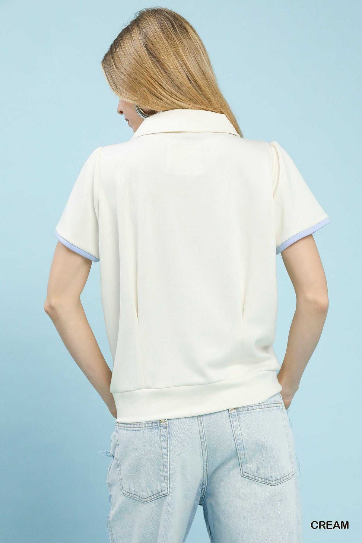 Umgee Luxe Knit V-Neck Short Sleeve Top 100100640741423 49 Affordable Fashion Under $100 Jerry's Apparel 