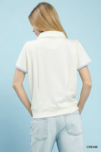 Umgee Luxe Knit V-Neck Short Sleeve Top 100100640741423 49 Affordable Fashion Under $100 Jerry's Apparel 