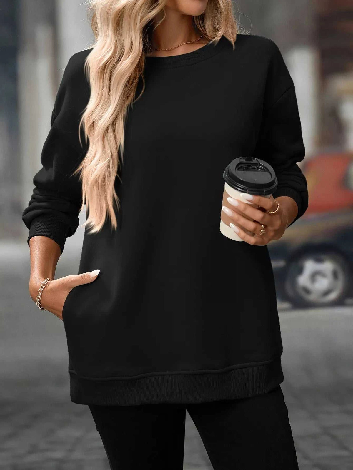 Casual Solid Color Long Sleeve Sweatshirt 100100430421753 39 Affordable Fashion Under $100 Jerry's Apparel 