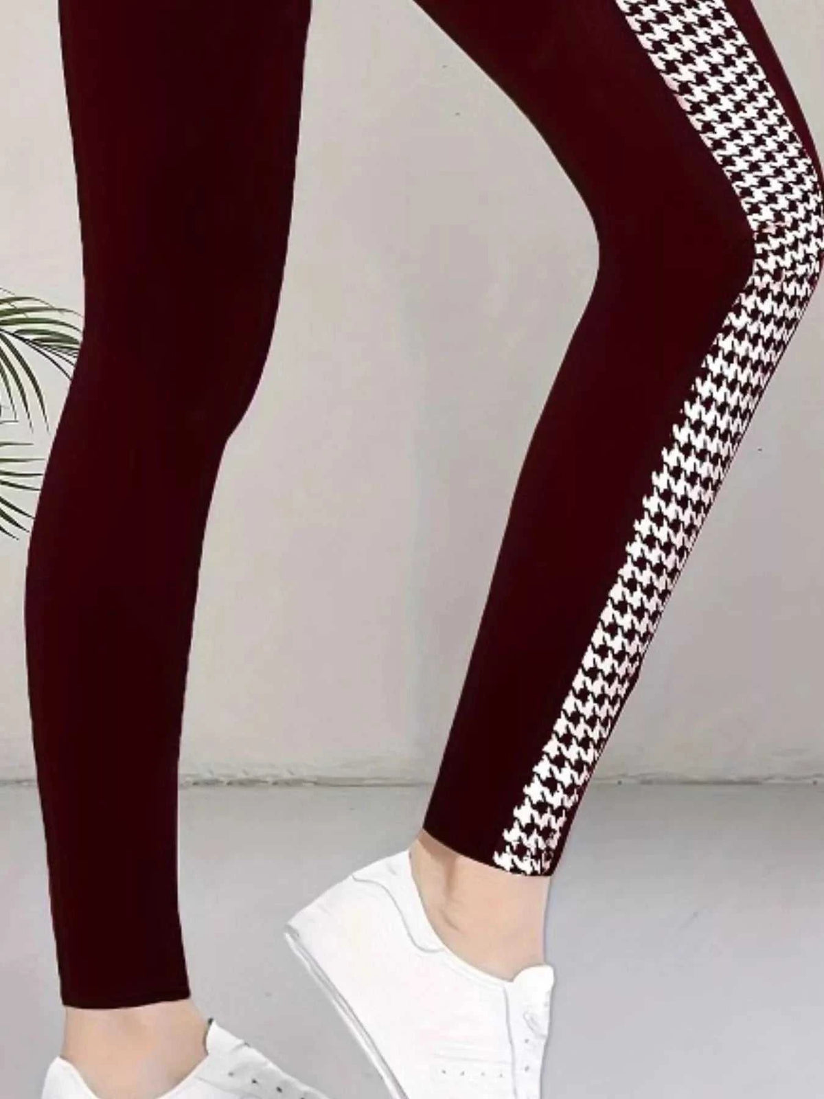 High-Waisted Side Houndstooth Active Leggings 101006615237722 25 Affordable Fashion Under $100 Jerry's Apparel 