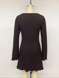 Long-Sleeve Waffle Knit Bodycon Mini Dress 101001131239554 32 Affordable Fashion Under $100 Jerry's Apparel 