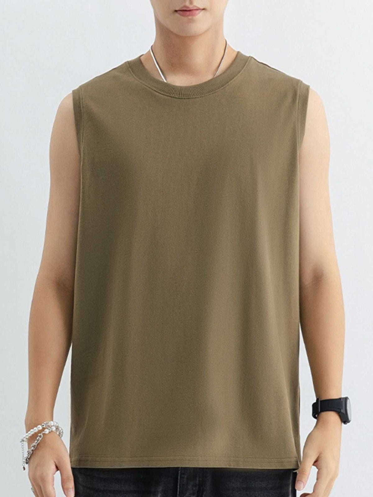 Men's Plus Size Round Neck Tank 100400685140282 56 Affordable Fashion Under $100 Jerry's Apparel 