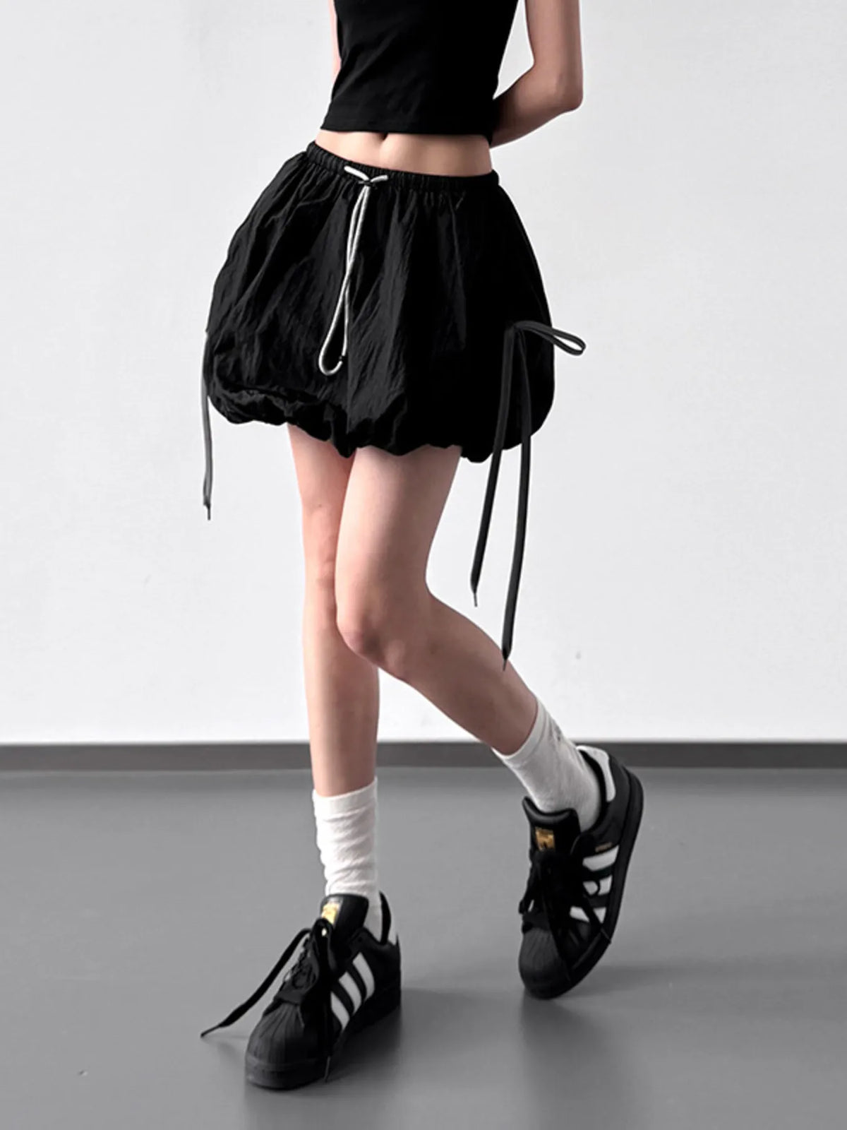 Bubble Drawstring Casual Shorts