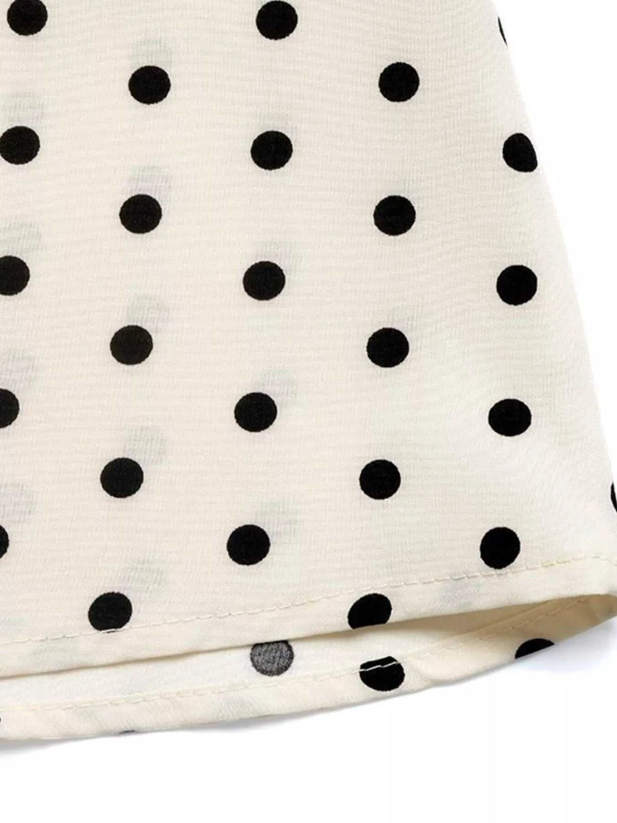 Polka Dot Tie Front Long Sleeve Midi Dress 100100412285779 42 Gifts for Her Jerry's Apparel 