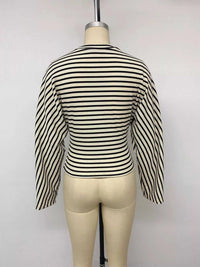 Striped Batwing Sleeve Crew Neck T-Shirt 101001135903926 41 Affordable Fashion Under $100 Jerry's Apparel 