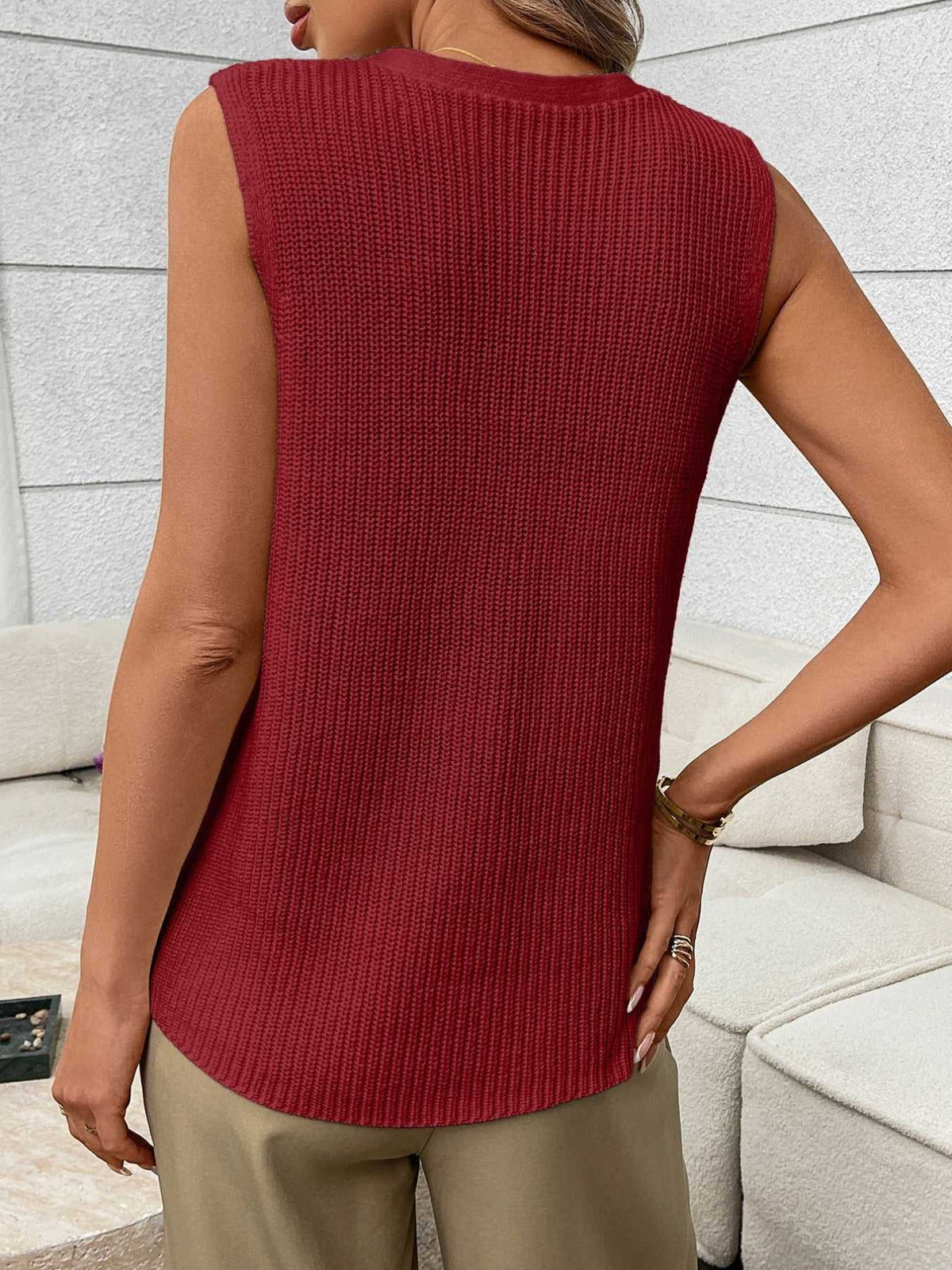 Button-Down Knit Sweater Vest 100100407223326 37 Affordable Fashion Under $100 Jerry's Apparel 