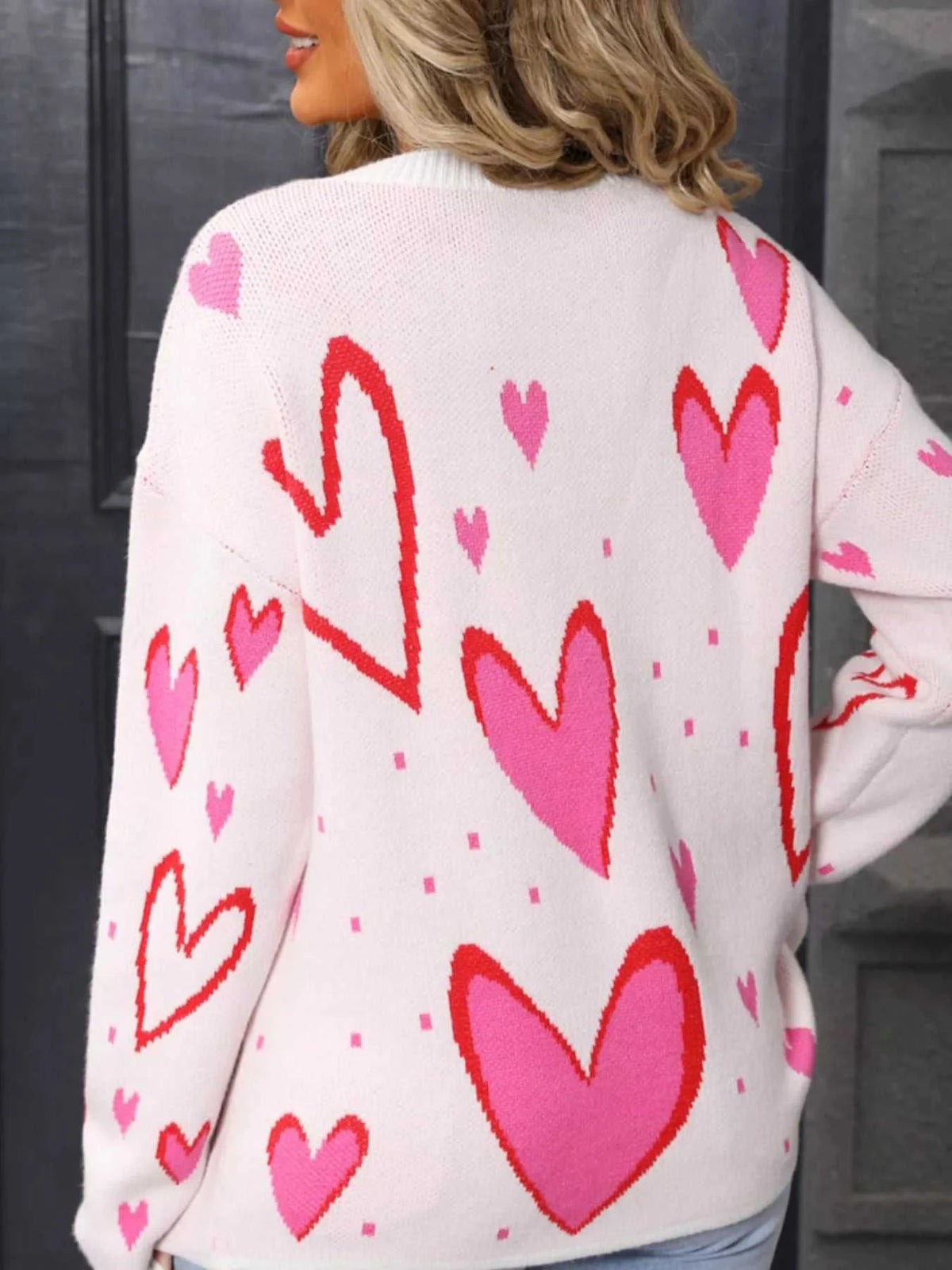 Valentine's Day Heart Crew Neck Sweater 100100436527641 49 Affordable Fashion Under $100 Jerry's Apparel 