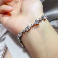 925 Sterling Silver Moissanite Bracelet 100500430941879 313 Jerry's Apparel 