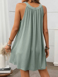 Textured Grecian Neck Mini Dress 100100516101866 24 Affordable Fashion Under $100 Jerry's Apparel 