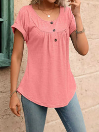 Casual Button Detail Henley T-Shirt 100100202602054 28 Affordable Fashion Under $100 Jerry's Apparel 