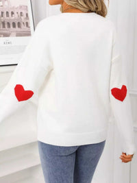 Valentine's Day Heart Graphic Dropped Shoulder Sweater 100100820549712 49 Affordable Fashion Under $100 Jerry's Apparel 