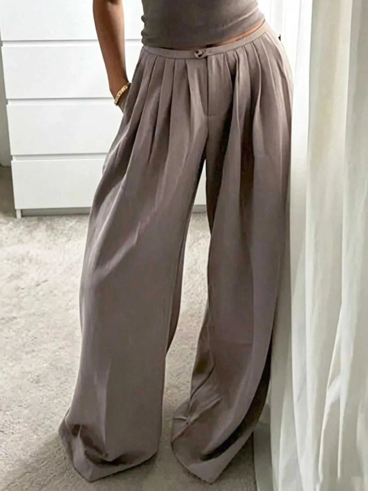 Wide-Leg Pleated Pants 100100531563164 39 Affordable Fashion Under $100 Jerry's Apparel 