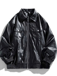 Men's Plus Size Zip Up Leather Jacket 100400288965643 77 Affordable Fashion Under $100 Jerry's Apparel 